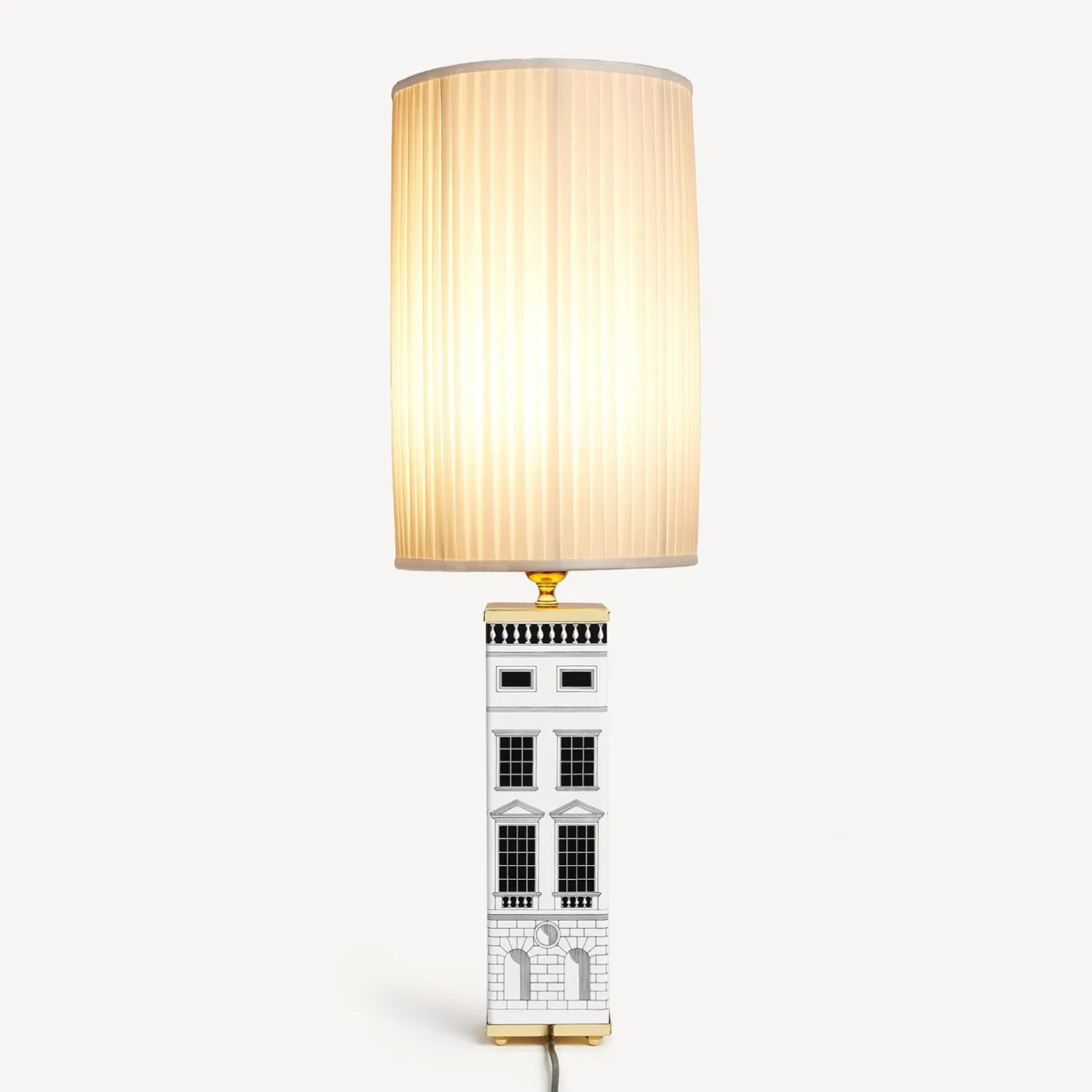 Fornasetti Lampade E Paralumi^Paralume Cilindrico Plissettato Bianco