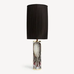 Fornasetti Lampade E Paralumi^Paralume Cilindrico Plissettato Nero Giallo