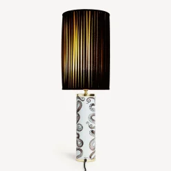 Fornasetti Lampade E Paralumi^Paralume Cilindrico Plissettato Nero Giallo