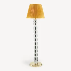 Fornasetti Lampade E Paralumi^Paralume Conico In Tessuto Plissettato Giallo