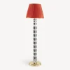 Fornasetti Lampade E Paralumi^Paralume Conico In Tessuto Plissettato Rosso