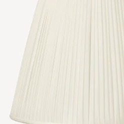 Fornasetti Lampade E Paralumi^Paralume Conico In Tessuto Plissettato Bianco