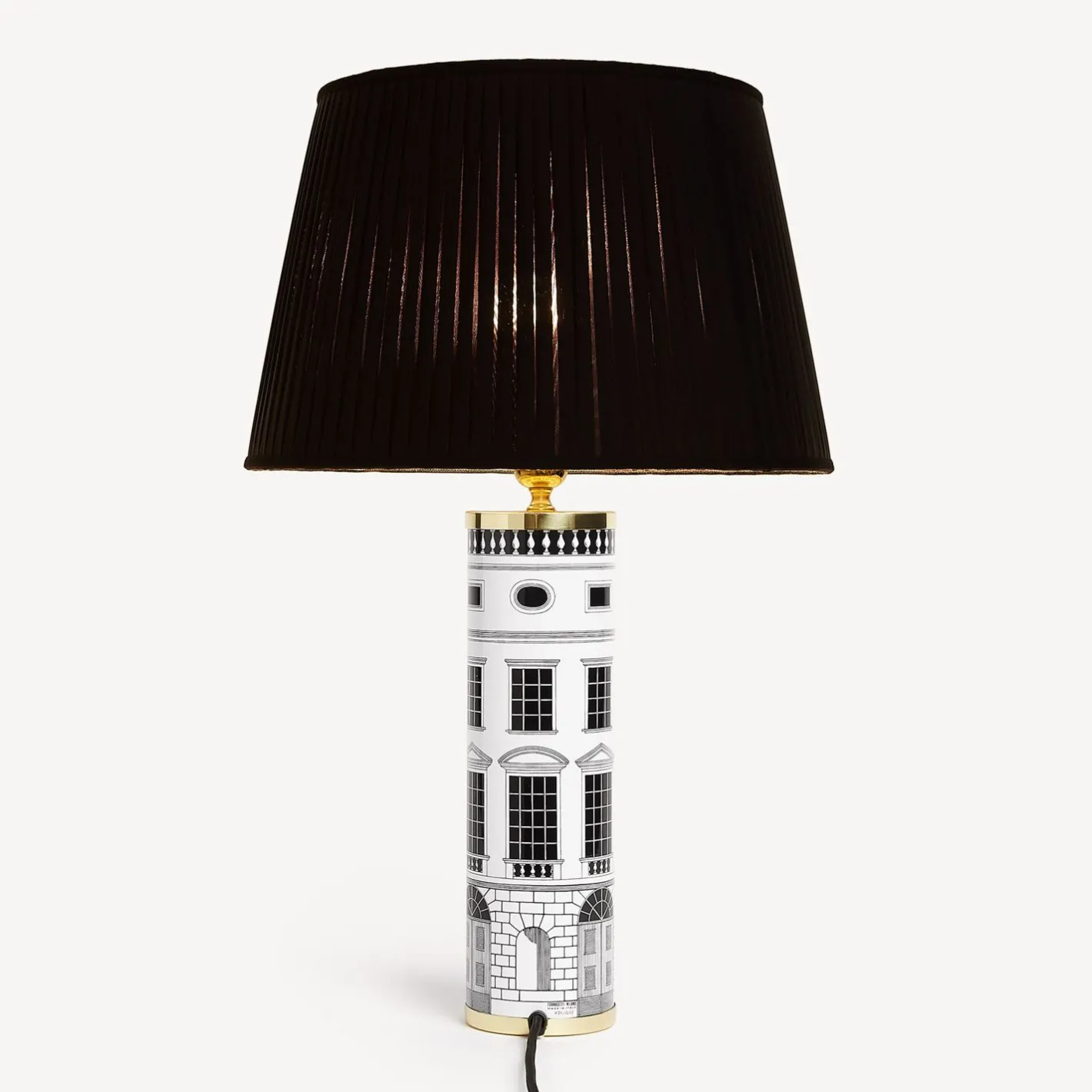 Fornasetti Lampade E Paralumi^Paralume Plissettato Conico Nero