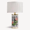 Fornasetti Lampade E Paralumi^Paralume Semicilindrico In Tessuto Plissettato Bianco