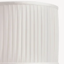 Fornasetti Lampade E Paralumi^Paralume Semicilindrico In Tessuto Plissettato Bianco
