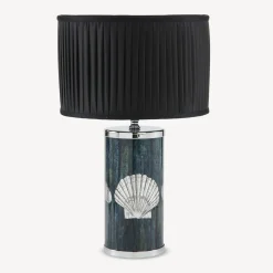 Fornasetti Lampade E Paralumi^Paralume Semicilindrico In Tessuto Plissettato Nero