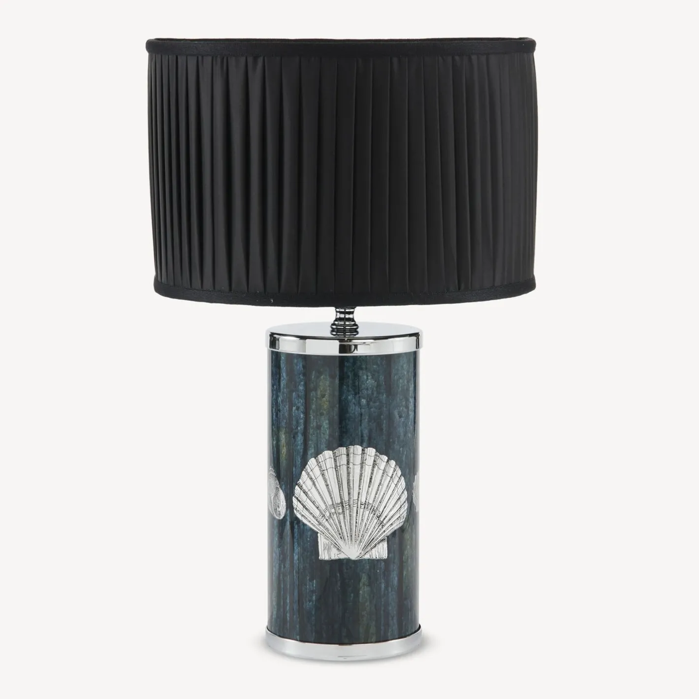 Fornasetti Lampade E Paralumi^Paralume Semicilindrico In Tessuto Plissettato Nero