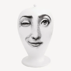 Fornasetti Vasi^Perforazione Del Vaso Bianco Nero