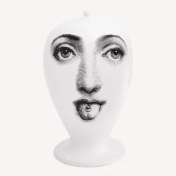 Fornasetti Vasi^Perforazione Del Vaso Bianco Nero