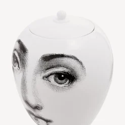 Fornasetti Vasi^Perforazione Del Vaso Bianco Nero