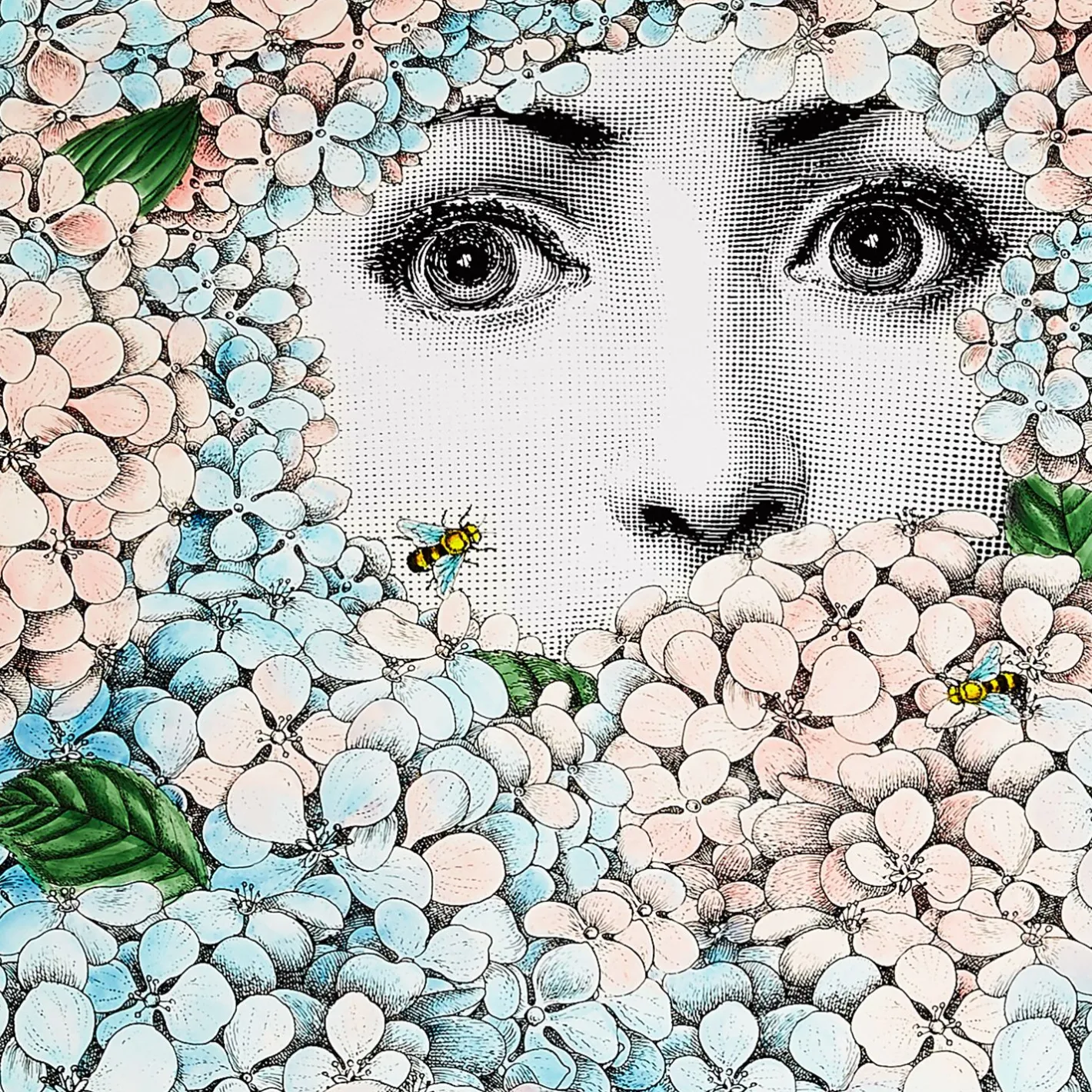 Fornasetti Tabelle^Piano Tavolo Ortensia Multicolore