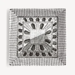 Fornasetti Piatti Decorativi^Piastra Architettura Bianco Nero
