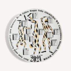 Fornasetti Piatti Decorativi^Piastra Del Calendario 2024 Bianco/Nero/Oro