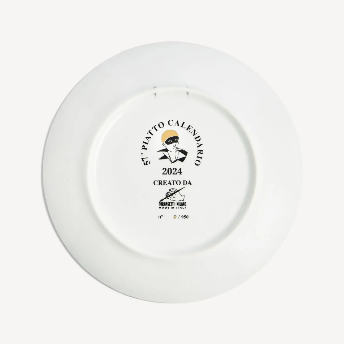 Fornasetti Piatti Decorativi^Piastra Del Calendario 2024 Bianco/Nero/Oro