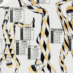 Fornasetti Piatti Decorativi^Piastra Del Calendario 2024 Bianco/Nero/Oro