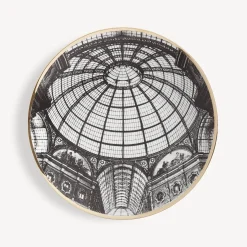 Fornasetti Piatti Decorativi^Piatto Cupola Galleria Di Milano Bianco/Nero/Oro