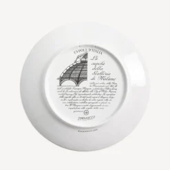 Fornasetti Piatti Decorativi^Piatto Cupola Galleria Di Milano Bianco/Nero/Oro