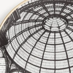 Fornasetti Piatti Decorativi^Piatto Cupola Galleria Di Milano Bianco/Nero/Oro