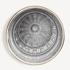 Fornasetti Piatti Decorativi^Piatto Cupola San Pietro Bianco/Nero/Oro