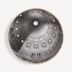 Fornasetti Piatti Decorativi^Piatto Cupola Tiburio Di S. Maria Delle Grazie (Milano) Bianco/Nero/Oro
