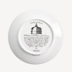 Fornasetti Piatti Decorativi^Piatto Cupola Tiburio Di S. Maria Delle Grazie (Milano) Bianco/Nero/Oro