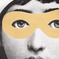 Fornasetti Occhi^Piatto Da Muro Tema E Variazioni N.22 Bianco/Nero/Oro