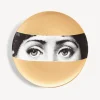 Fornasetti Occhi^Piatto Da Muro Tema E Variazioni N.32 Bianco/Nero/Oro