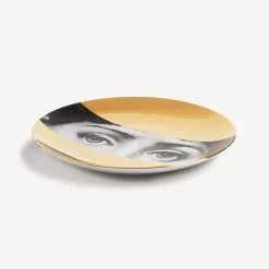 Fornasetti Occhi^Piatto Da Muro Tema E Variazioni N.32 Bianco/Nero/Oro