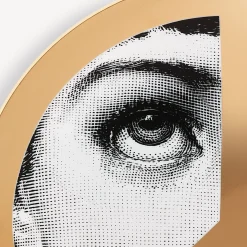 Fornasetti Uniti Per La Pace^Piatto Da Muro Tema E Variazioni N.404 United For Peace Bianco/Nero/Oro