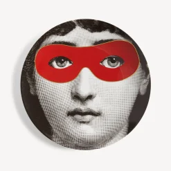 Fornasetti Occhi^Piatto Da Muro Tema E Variazioni N.22 Bianco/Nero/Rosso