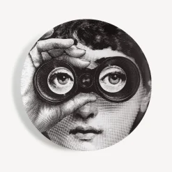 Fornasetti Occhi^Piatto Da Muro Tema E Variazioni N.286 Bianco Nero