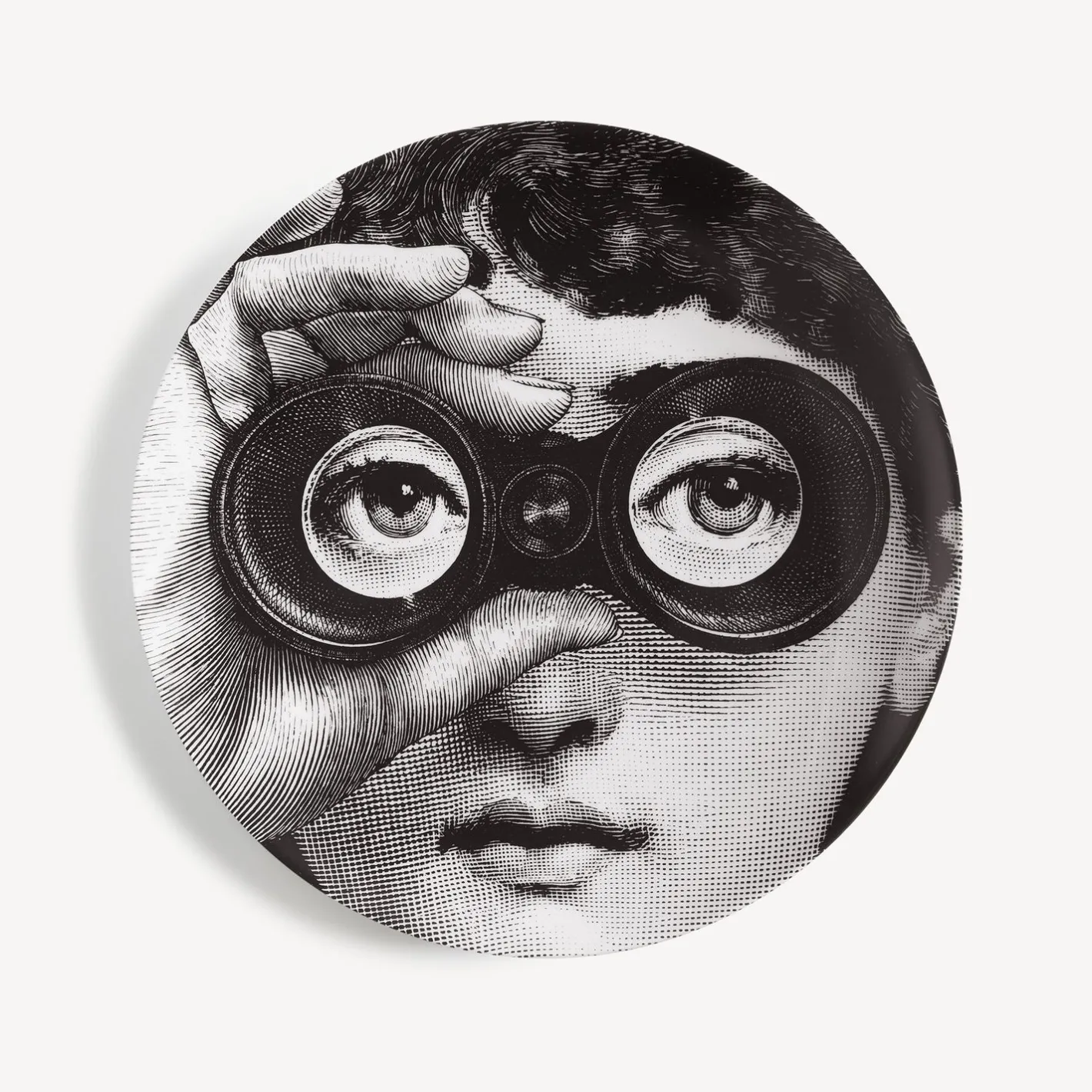 Fornasetti Occhi^Piatto Da Muro Tema E Variazioni N.286 Bianco Nero