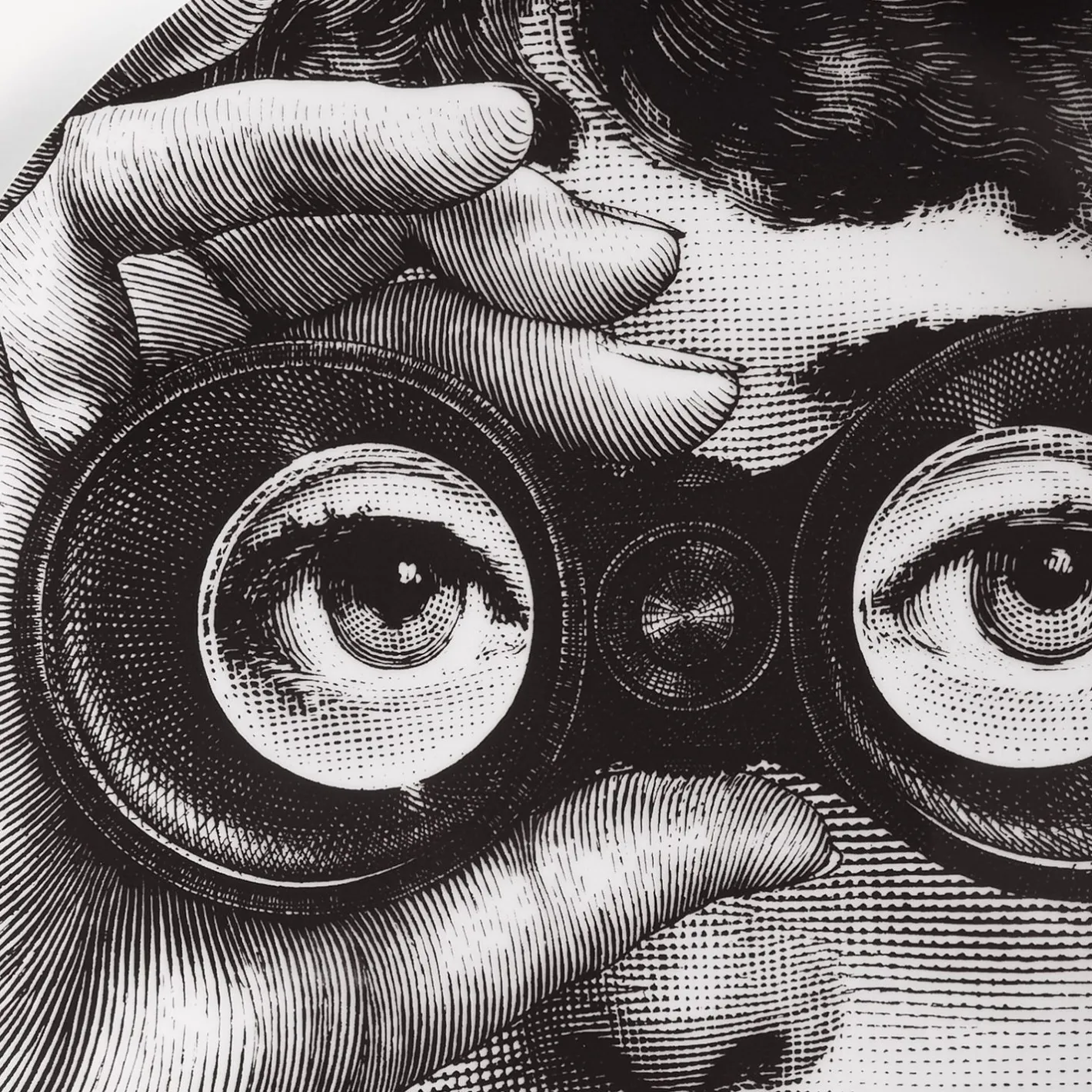 Fornasetti Occhi^Piatto Da Muro Tema E Variazioni N.286 Bianco Nero