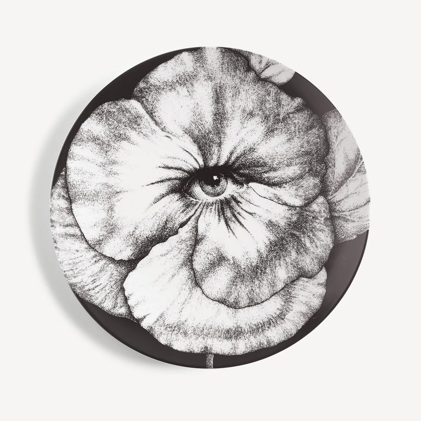 Fornasetti Fiori^Piatto Da Muro Tema E Variazioni N.92 Bianco Nero