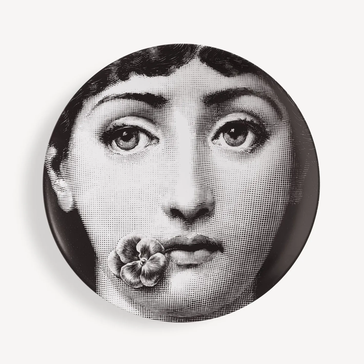 Fornasetti Fiori^Piatto Da Muro Tema E Variazioni N.137 Bianco Nero