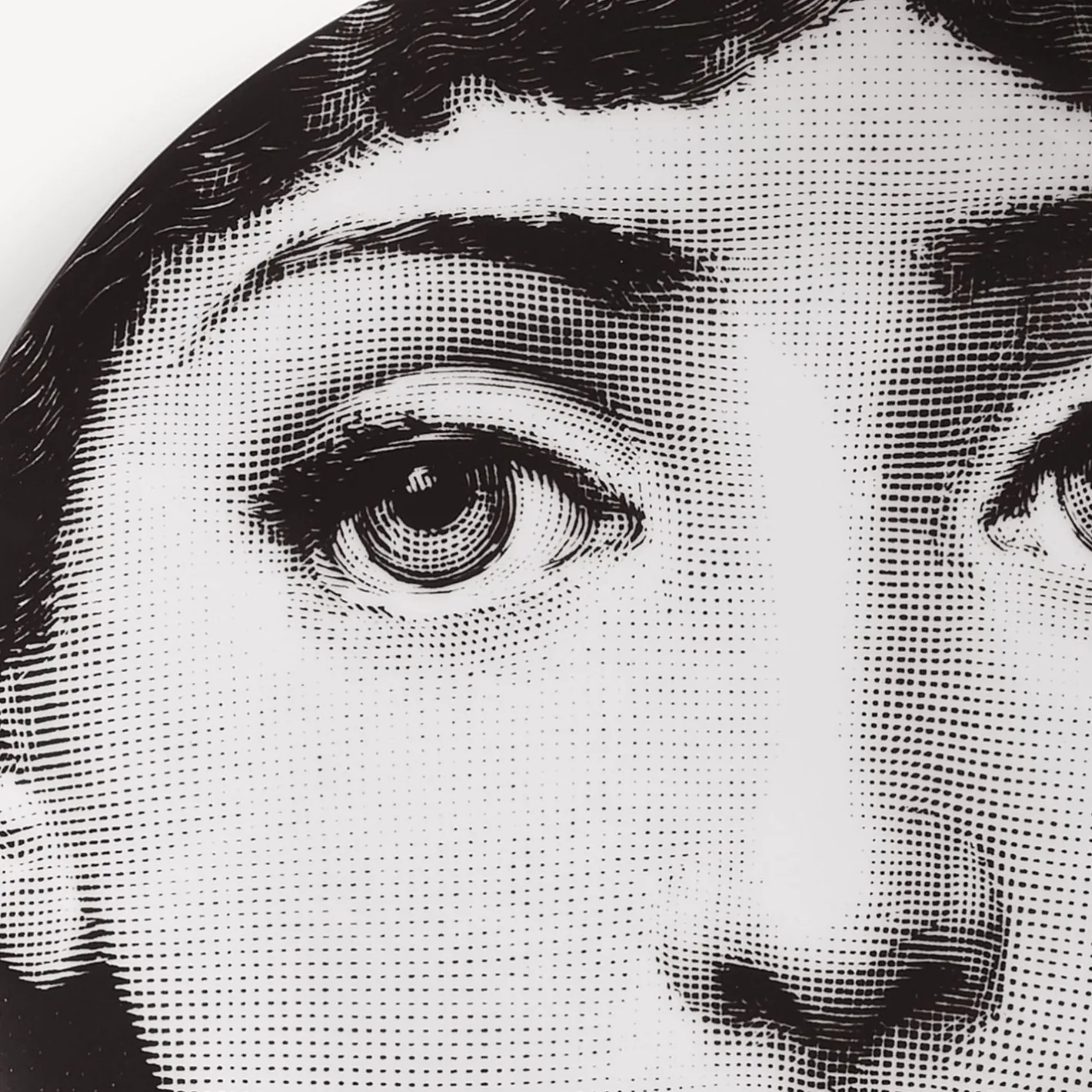 Fornasetti Fiori^Piatto Da Muro Tema E Variazioni N.137 Bianco Nero