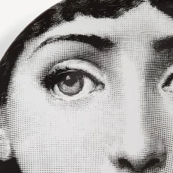 Fornasetti Fiori^Piatto Da Muro Tema E Variazioni N.137 Bianco/Nero/Oro
