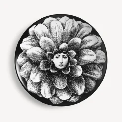 Fornasetti Fiori^Piatto Da Muro Tema E Variazioni N.124 Bianco Nero
