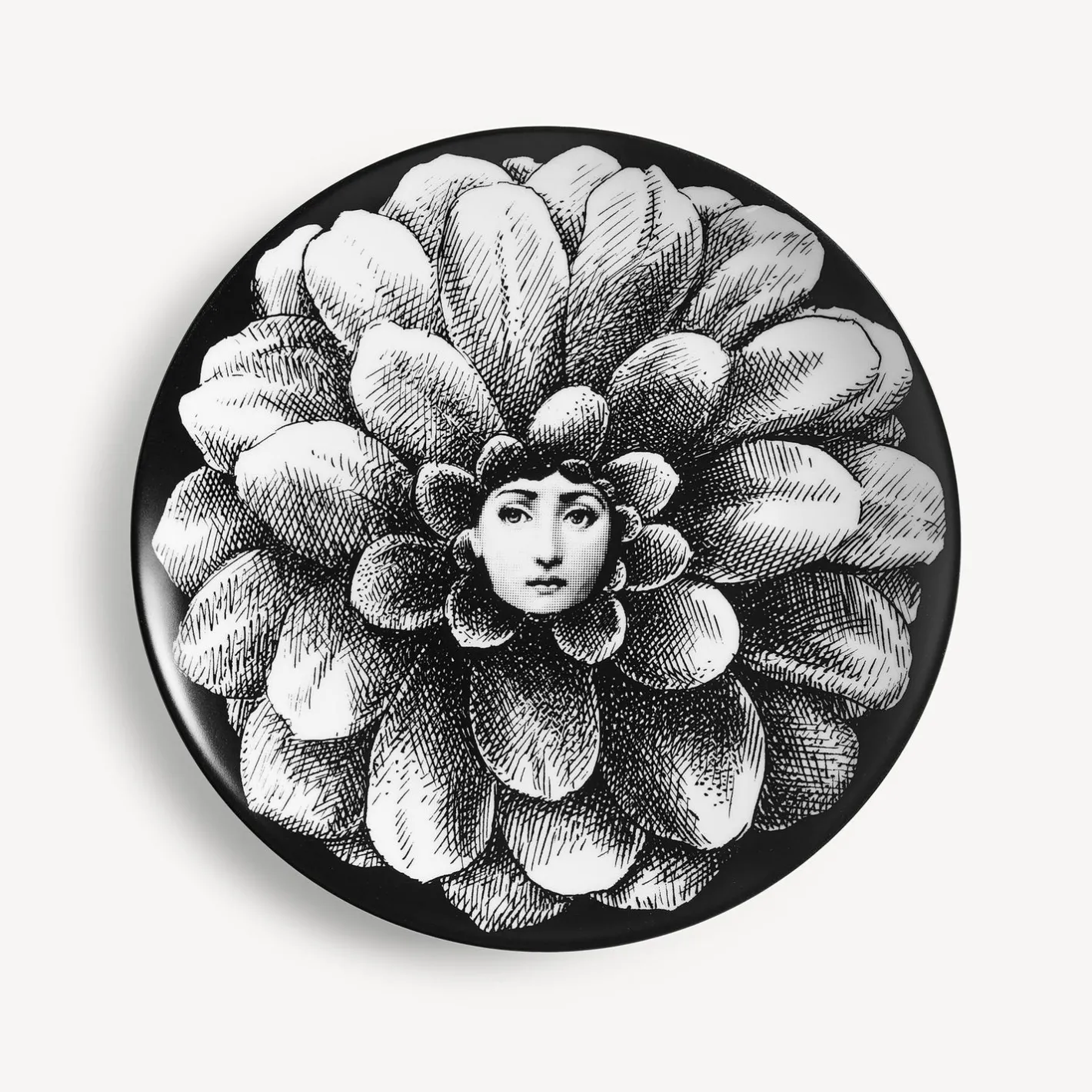 Fornasetti Fiori^Piatto Da Muro Tema E Variazioni N.124 Bianco Nero