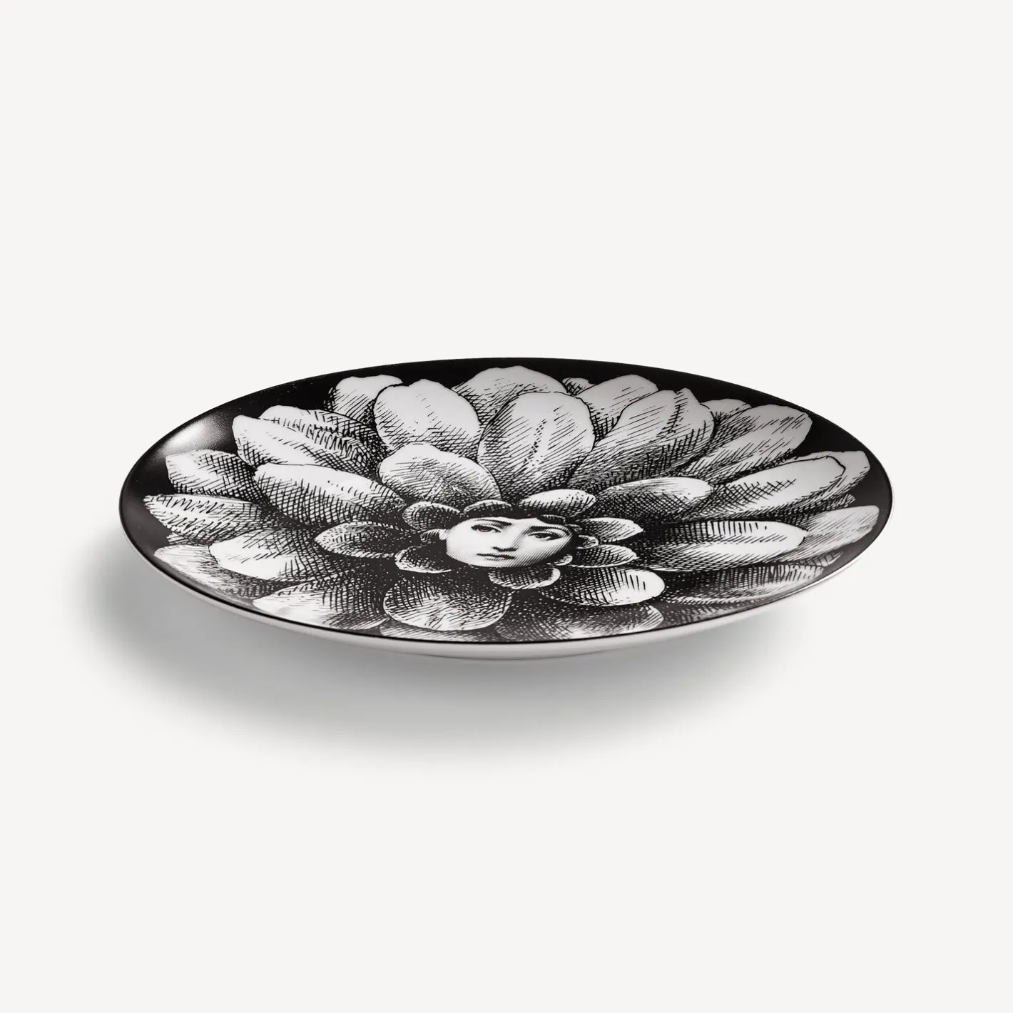 Fornasetti Fiori^Piatto Da Muro Tema E Variazioni N.124 Bianco Nero