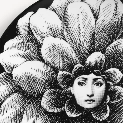 Fornasetti Fiori^Piatto Da Muro Tema E Variazioni N.124 Bianco Nero