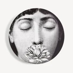 Fornasetti Fiori^Piatto Da Muro Tema E Variazioni N.393 Bianco Nero