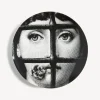 Fornasetti Fiori^Piatto Da Muro Tema E Variazioni N.361 Bianco Nero