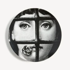 Fornasetti Fiori^Piatto Da Muro Tema E Variazioni N.361 Bianco Nero