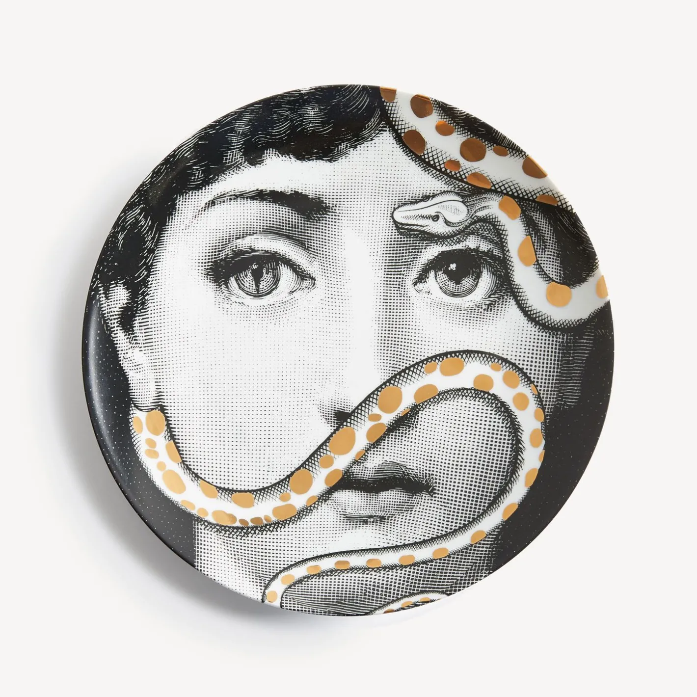 Fornasetti Animali^Piatto Da Muro Tema E Variazioni N.383 Bianco/Nero/Oro