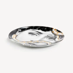 Fornasetti Animali^Piatto Da Muro Tema E Variazioni N.383 Bianco/Nero/Oro