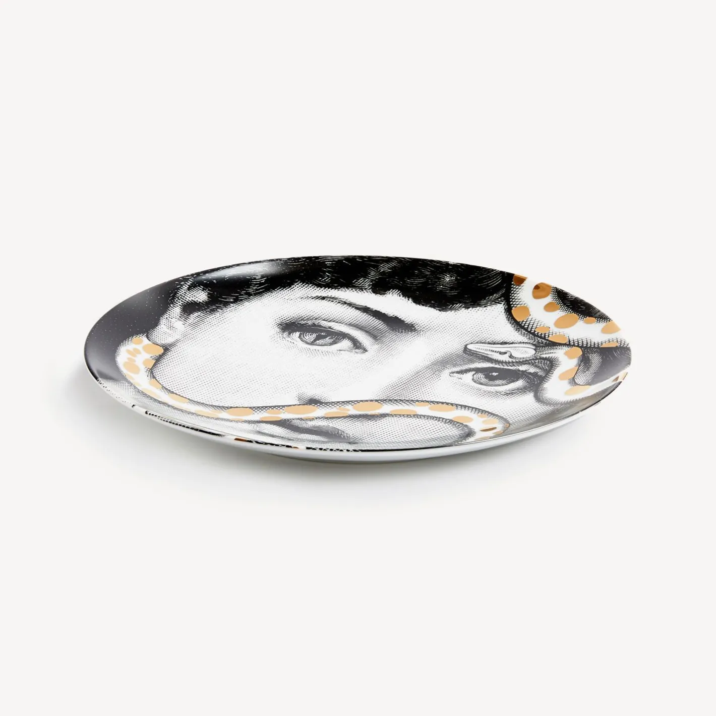 Fornasetti Animali^Piatto Da Muro Tema E Variazioni N.383 Bianco/Nero/Oro
