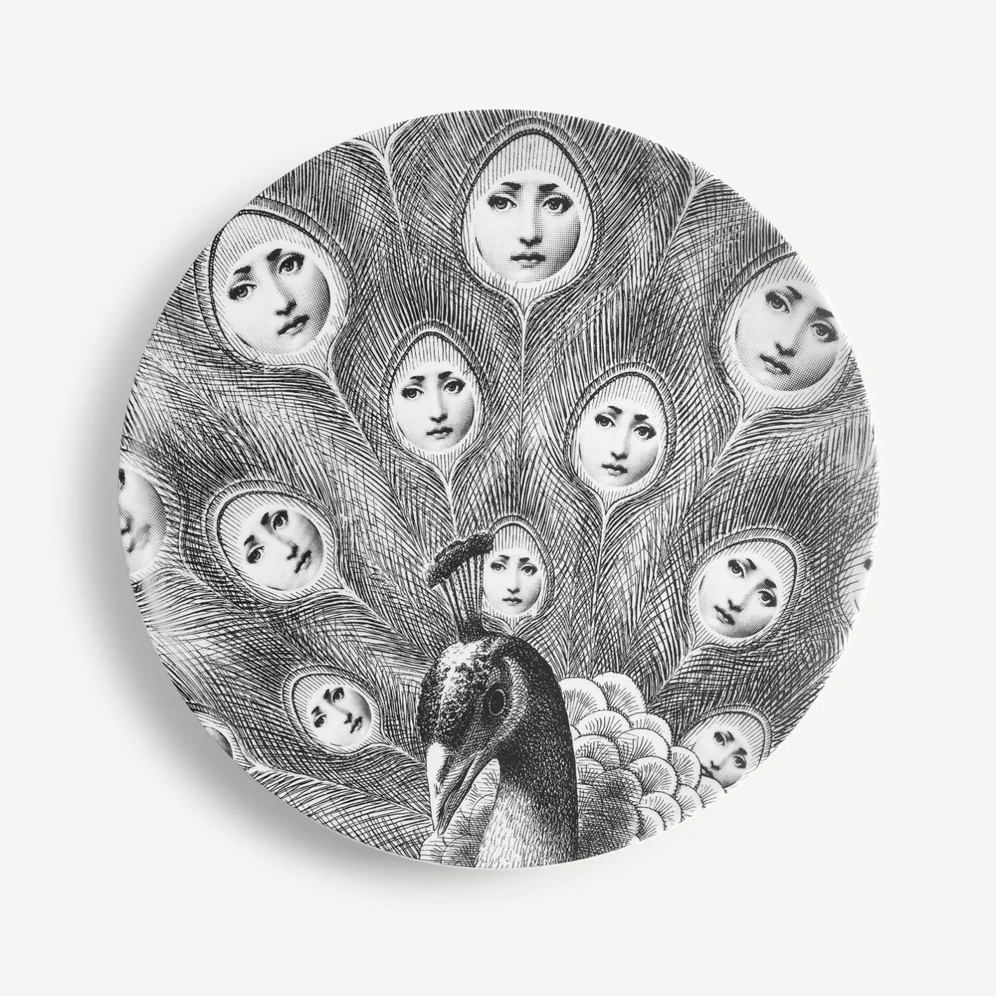 Fornasetti Animali^Piatto Da Muro Tema E Variazioni N.259 Bianco Nero