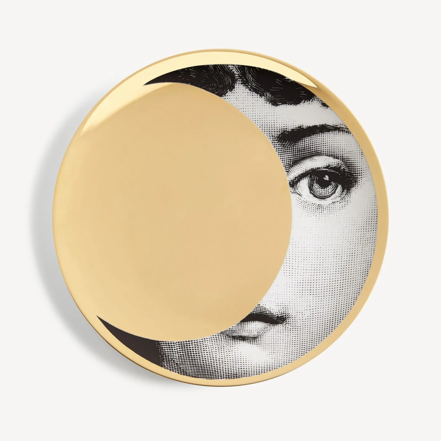 Fornasetti Soli^Piatto Da Muro Tema E Variazioni N.39 Bianco/Nero/Oro