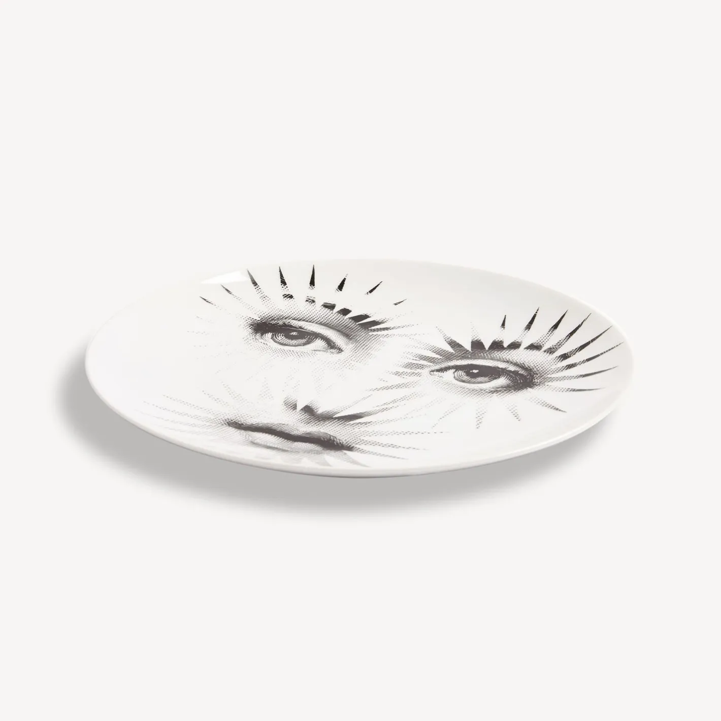 Fornasetti Soli^Piatto Da Muro Tema E Variazioni N.132 Bianco Nero